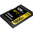 Lexar 128GB Professional 1800x UHS-II SDXC Memory Card (GOLD Series, 2-Pack)