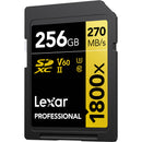 Lexar 256GB Professional 1800x UHS-II SDXC Memory Card (GOLD Series)