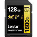 Lexar 128GB Professional 1800x UHS-II SDXC Memory Card (GOLD Series)