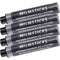 Filmsticks Reusable Dry Erase Marker Refill Ink Cartridges (4-Pack, Black)