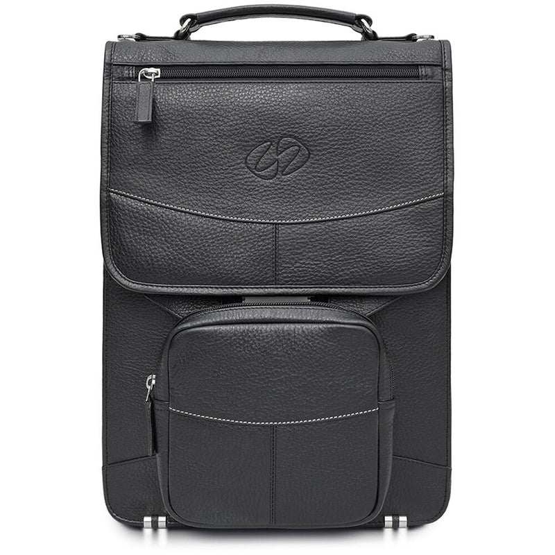 MacCase Flight Case Vertical Leather Briefcase (Black)