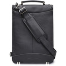 MacCase Flight Case Vertical Leather Briefcase (Black)