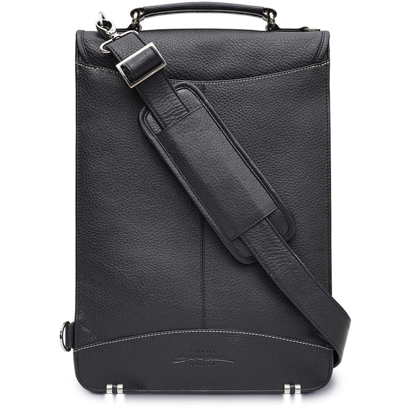 MacCase Flight Case Vertical Leather Briefcase (Black)