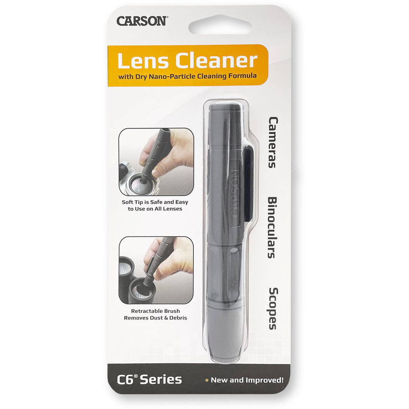 Carson C6 Series Lens Cleaner with Dry Nano-Particle Cleaning Formula