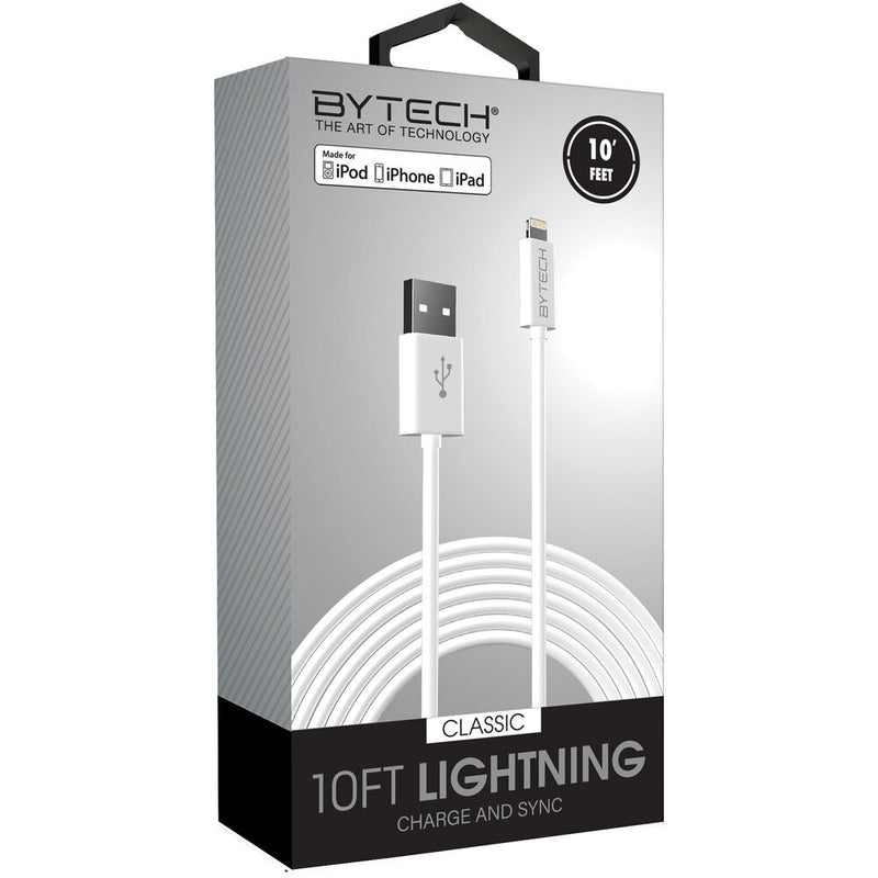 BYTECH 10' Lightning Cable (White)