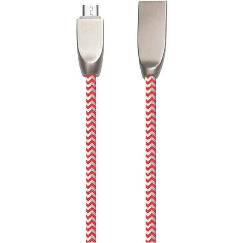 BYTECH USB Type-A Male to Micro-USB Male Cable (Red, 3.5')