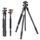 K&F Concept Professional Carbon Fiber Tripod with Monopod & Ball Head (70")