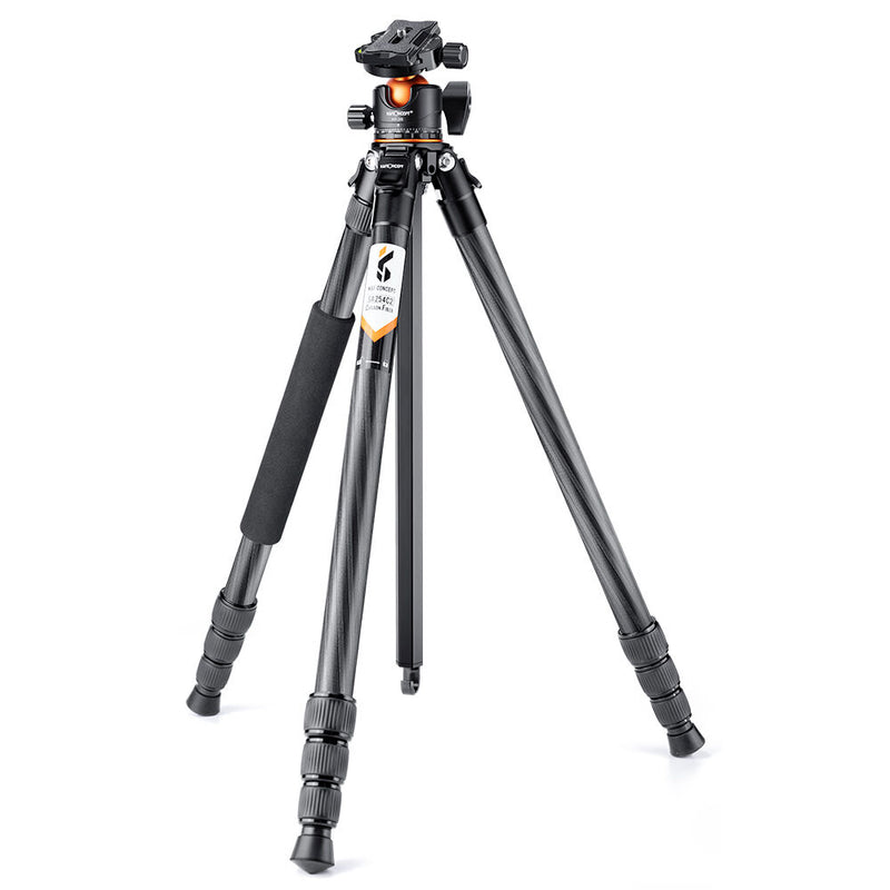 K&F Concept Professional Carbon Fiber Tripod with Monopod & Ball Head (70")