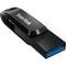 SanDisk 128GB Ultra Dual Drive Go 2-in-1 Flash Drive (Black)