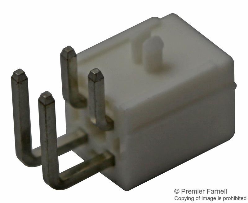 WURTH ELEKTRONIK 649004227222 Wire-To-Board Connector, Right Angle, 4.2 mm, 4 Contacts, Header, WR-MPC4 Series, Through Hole