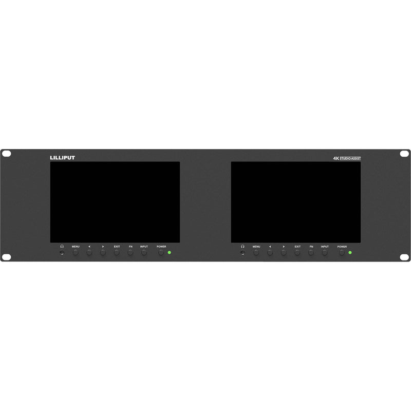 Lilliput Dual 7" Rackmount Monitors with 3G-SDI & HDMI (3 RU)