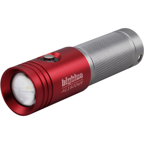 Bigblue AL1800WP Wide Beam Rechargeable Dive Light (Red)