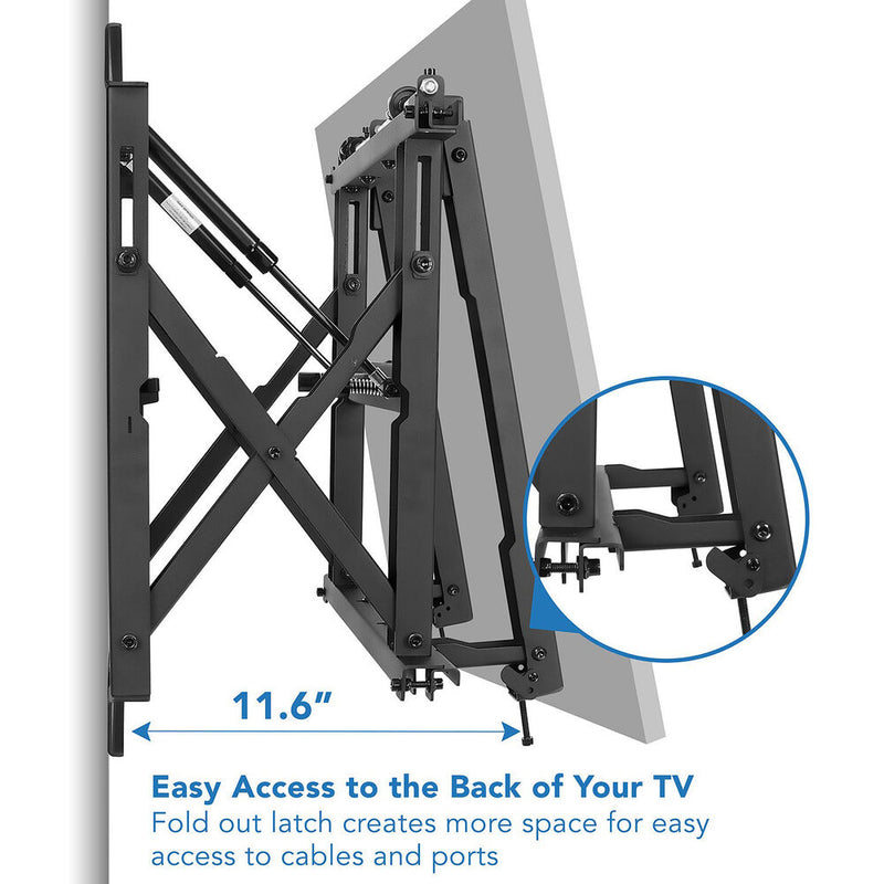 Mount-It! Video WallMount with PopOut Function/Digital Signage TV Menu Board-32-70" TVs-110LB Capacity