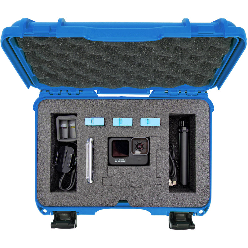 Nanuk 909 Waterproof Hard Case with Foam Inserts for GoPro HERO9 & HERO10 (Blue)