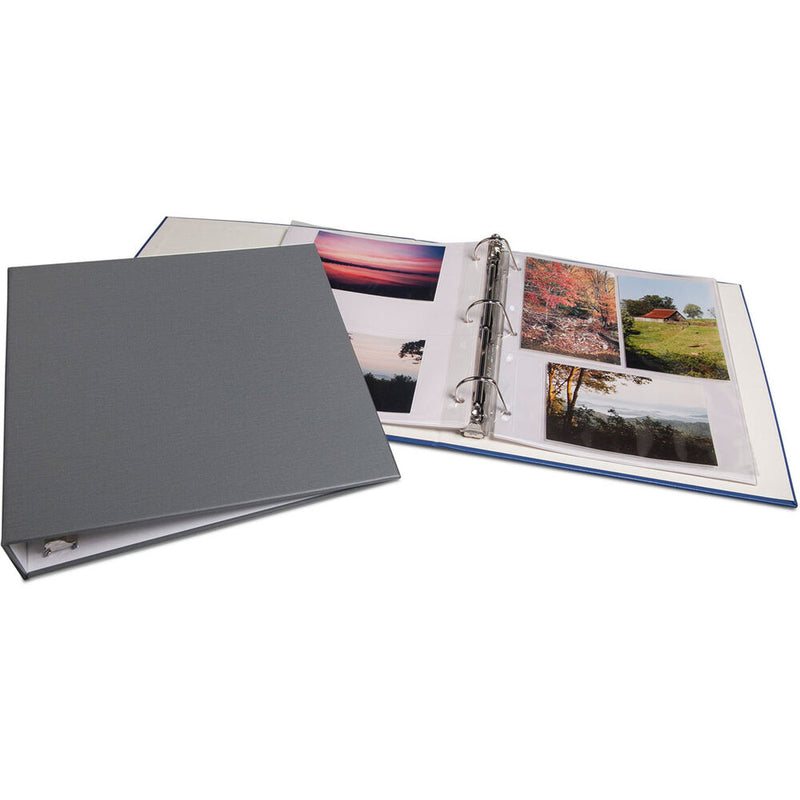 Print File D-Ring Oversized Binder (Gray, 1.5")