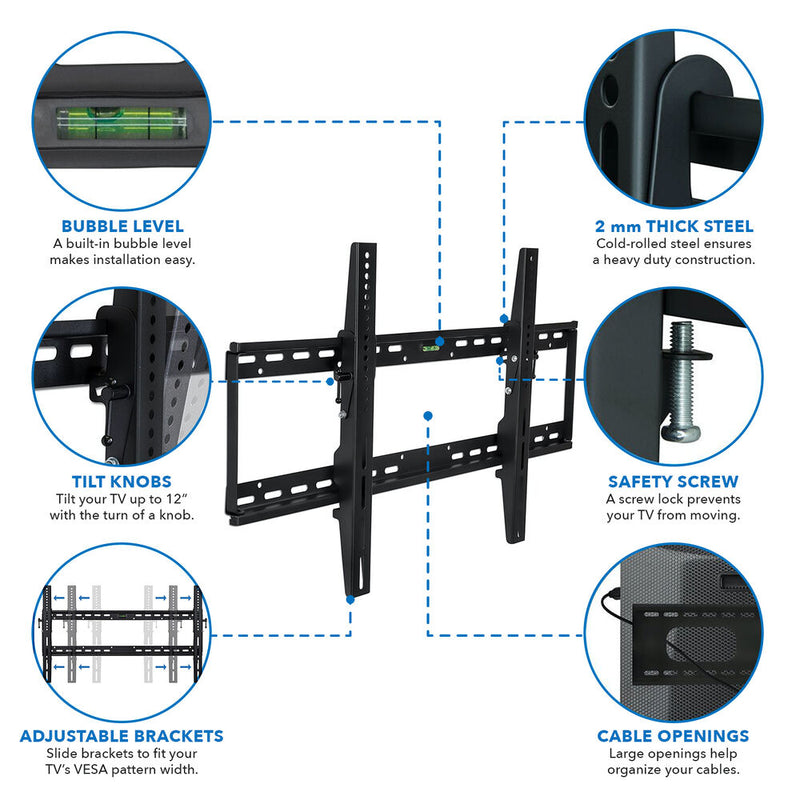 Mount-It! Tilting Wall Mount for 37 to 100" TVs