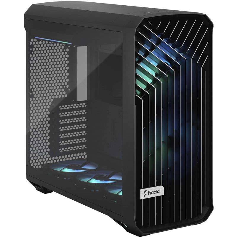 Fractal Design Torrent Mid-Tower Case with Light Tinted Tempered Glass Side Panel and RGB Fans (Black)