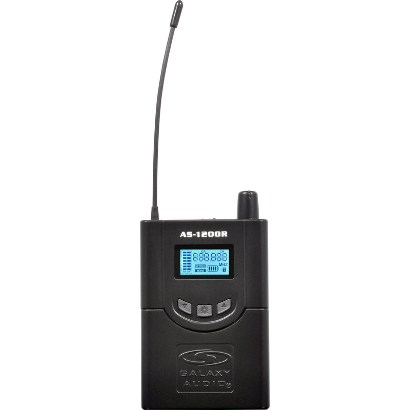 Galaxy Audio AS-1200 Band Pack Wireless In-Ear Monitor System with 4 Receivers & EB4 Earbuds (D: 584 to 607 MHz)