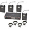 Galaxy Audio AS-1200 Band Pack Wireless In-Ear Monitor System with 4 Receivers & EB4 Earbuds (N: 518 to 542 MHz)