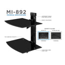 Mount-It! Floating Wall-Mounted Dual Shelf Stand