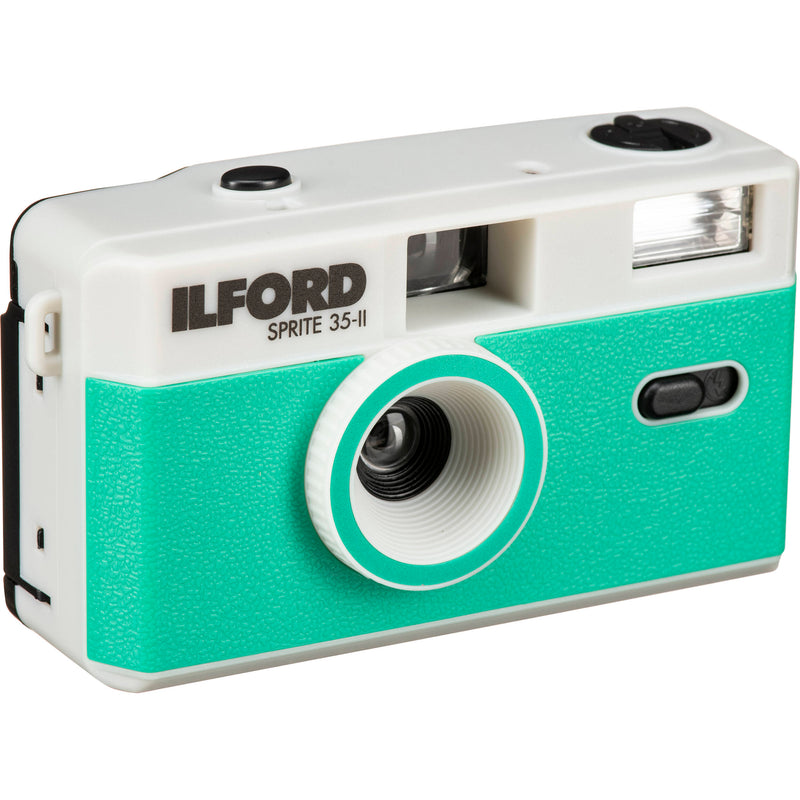 Ilford Sprite 35-II Film Camera (Silver & Teal)