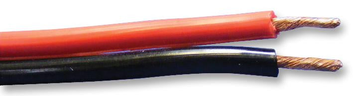 PRO POWER HTC5057-1 Multicore Unscreened Cable, Speaker, Black, Red, 2 Core, 0.5 mm&sup2;, 328 ft, 100 m