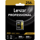 Lexar 256GB Professional 2000x UHS-II SDXC Memory Card