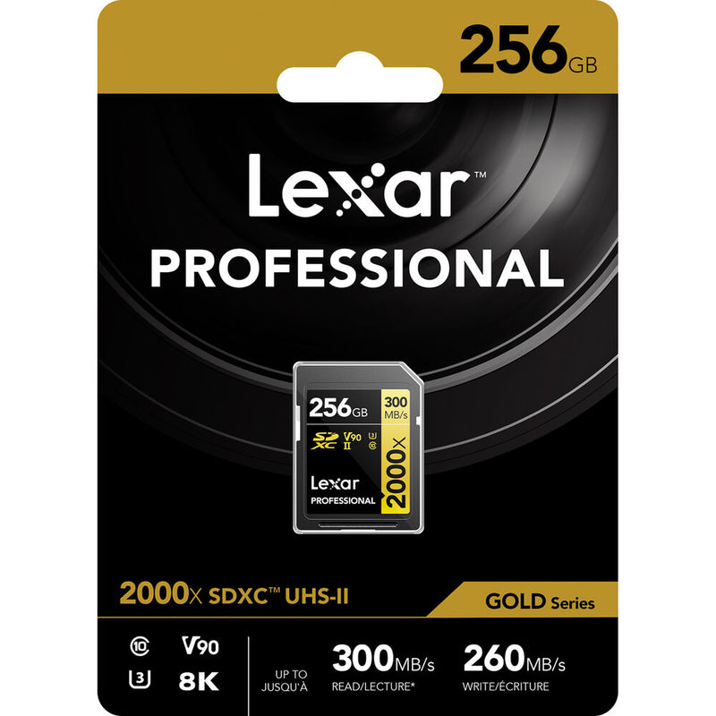 Lexar 256GB Professional 2000x UHS-II SDXC Memory Card