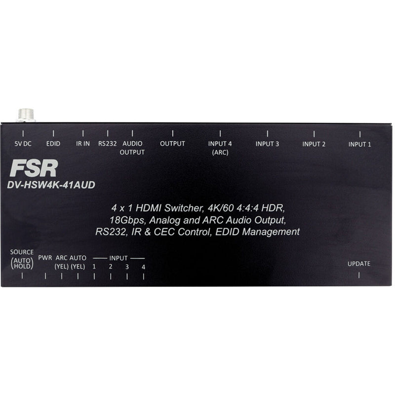 FSR 4x1 4K HDMI Switcher with Stereo Analog Audio Output