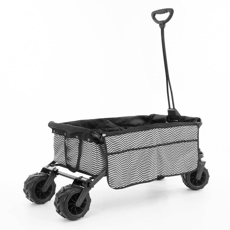 Creative Outdoor Distributor All-Terrain Folding Wagon (Black/White Zigzag)