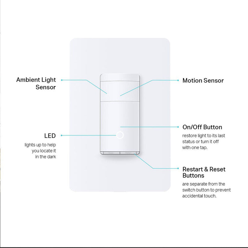 TP-Link KS200M Kasa Smart Wi-Fi Motion-Activated Light Switch