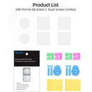 TELESIN Dual-Screen Combo Screen Film Protector Set for DJI Action 2 (2 x Lens Protectors, 4 x Screen Protectors)