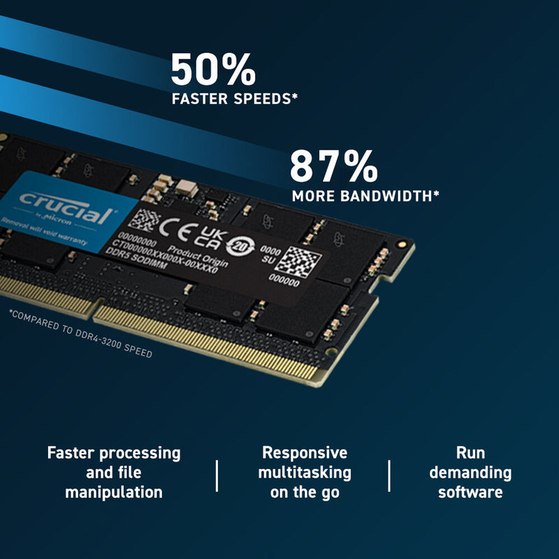 Crucial 32GB DDR5 4800 MHz SO-DIMM Memory Module