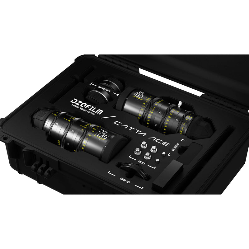 DZOFilm Catta Ace FF 35-80 & 70-135mm T2.9 Zoom Lens Bundle (PL/EF, Black)
