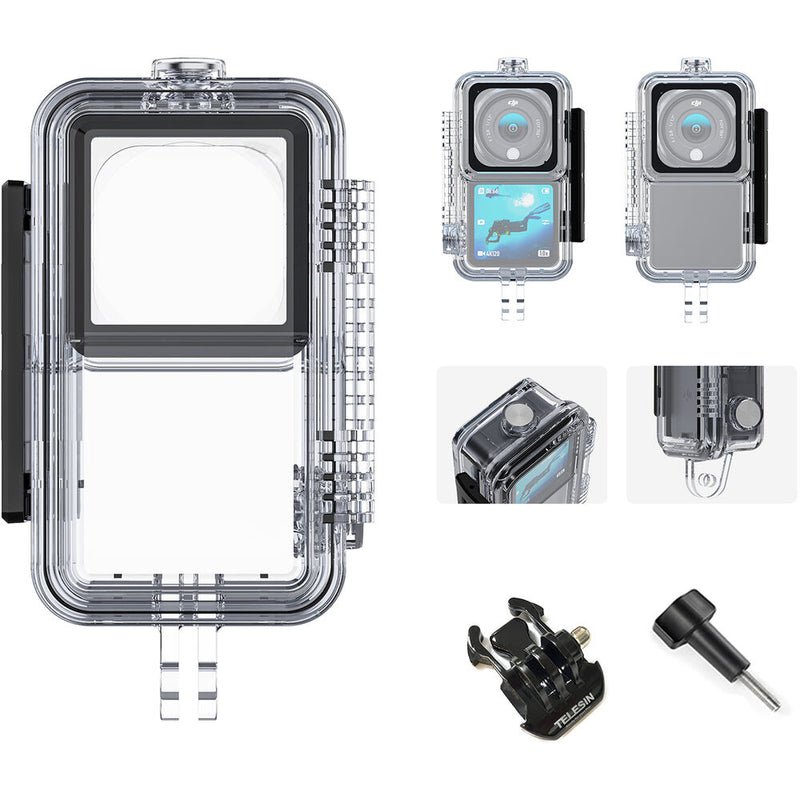 TELESIN Waterproof Housing Case for DJI Action 2