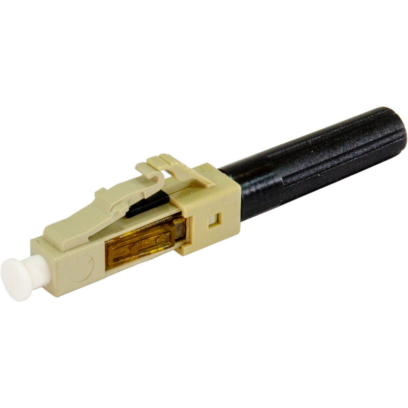 TechLogix Networx ECOConnector Multimode (OM1) LC Fiber Optic Click-On Connector (UPC, 50-Pack, Beige)