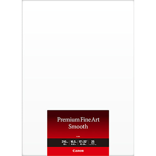 Canon Premium Fine Art Smooth Photo Paper (17 x 22", 25 Sheets)