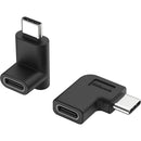 EZQuest USB Type-C Male to Type-C Female 90 Degree Mini Adapter (2 Pack)