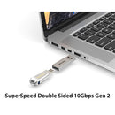 EZQuest Superspeed Gen 2 Double Sided USB-C Female to USB Type-A Male Mini Adapter