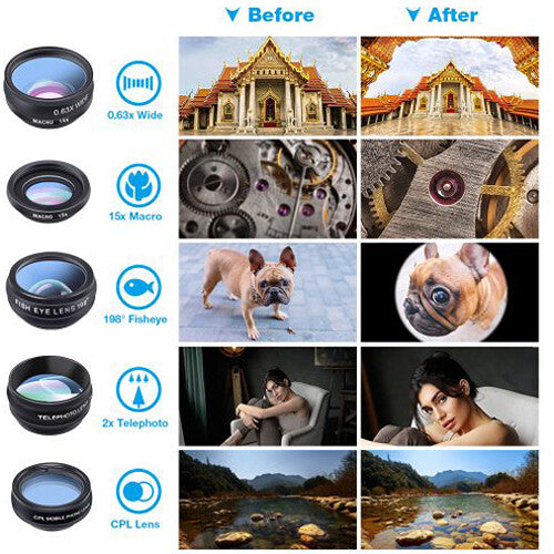 Apexel 10-in-1 Smartphone Lens Kit