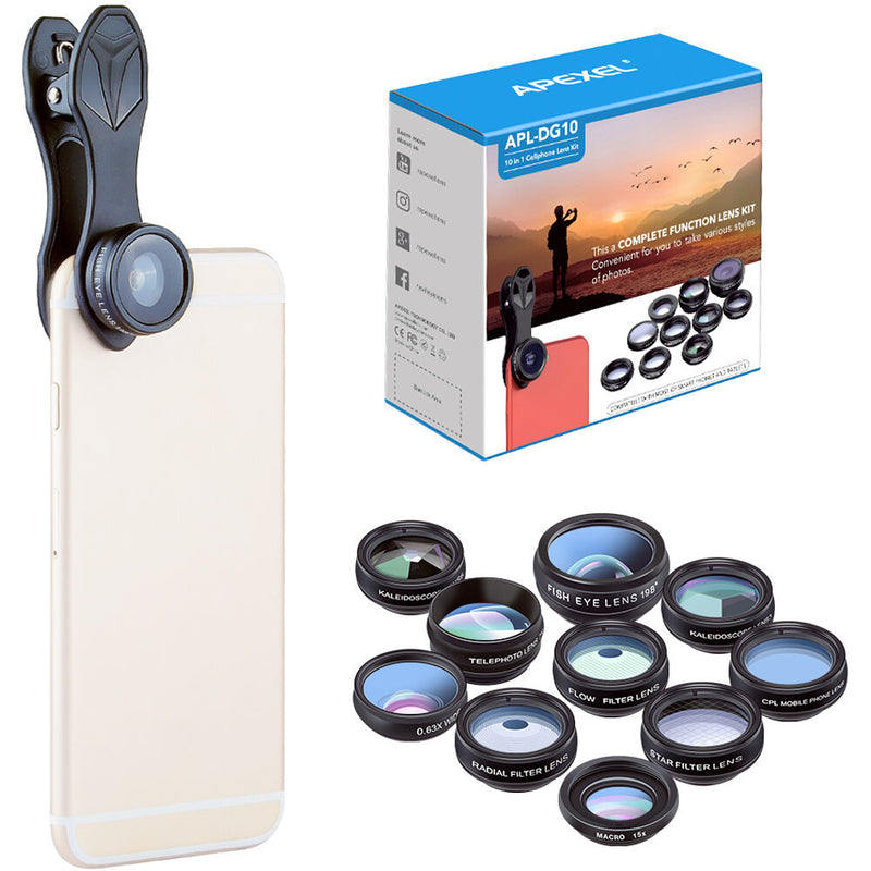 Apexel 10-in-1 Smartphone Lens Kit