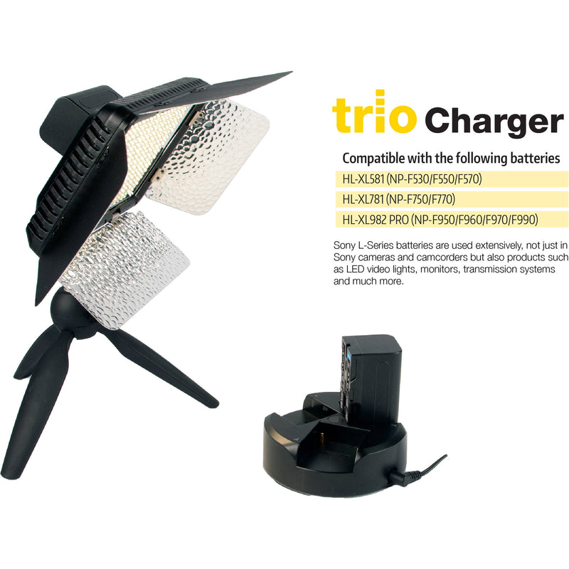 hahnel TRIO Triple Charger for Sony L-Series Batteries