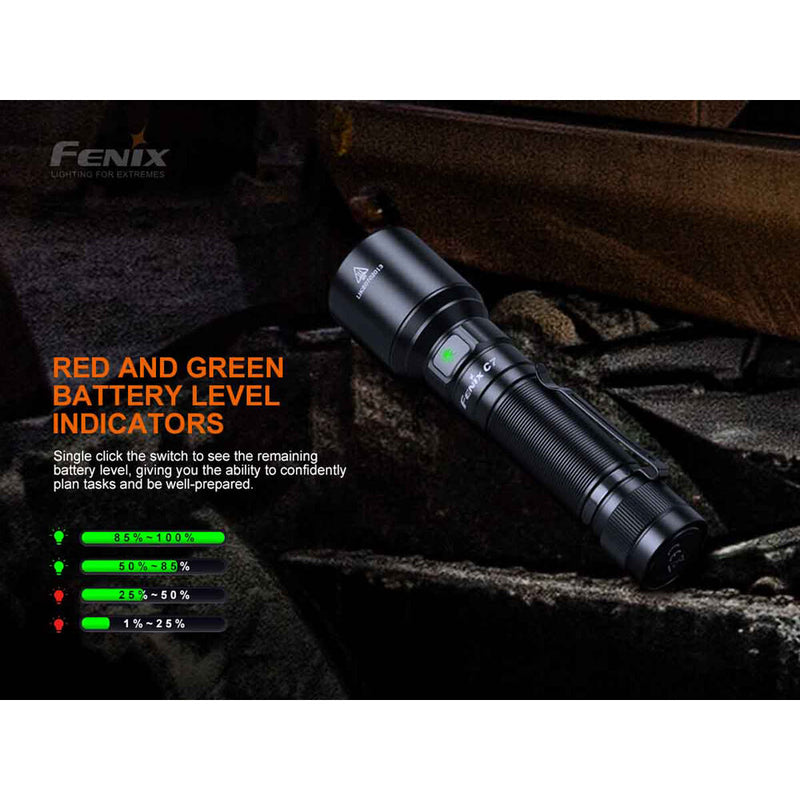 fenix flashlight battery indicator Buy in India Fenix Flashlight C7 High-Performance Rechargeable Flashlight – Tanotis