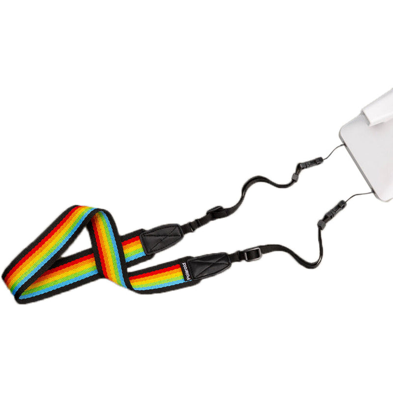 Polaroid Flat Camera Strap (Rainbow Black)