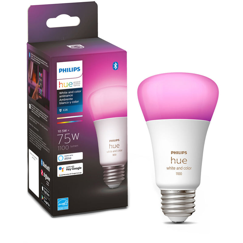 Philips Hue A19 Bulb with Bluetooth (White & Color Ambiance)