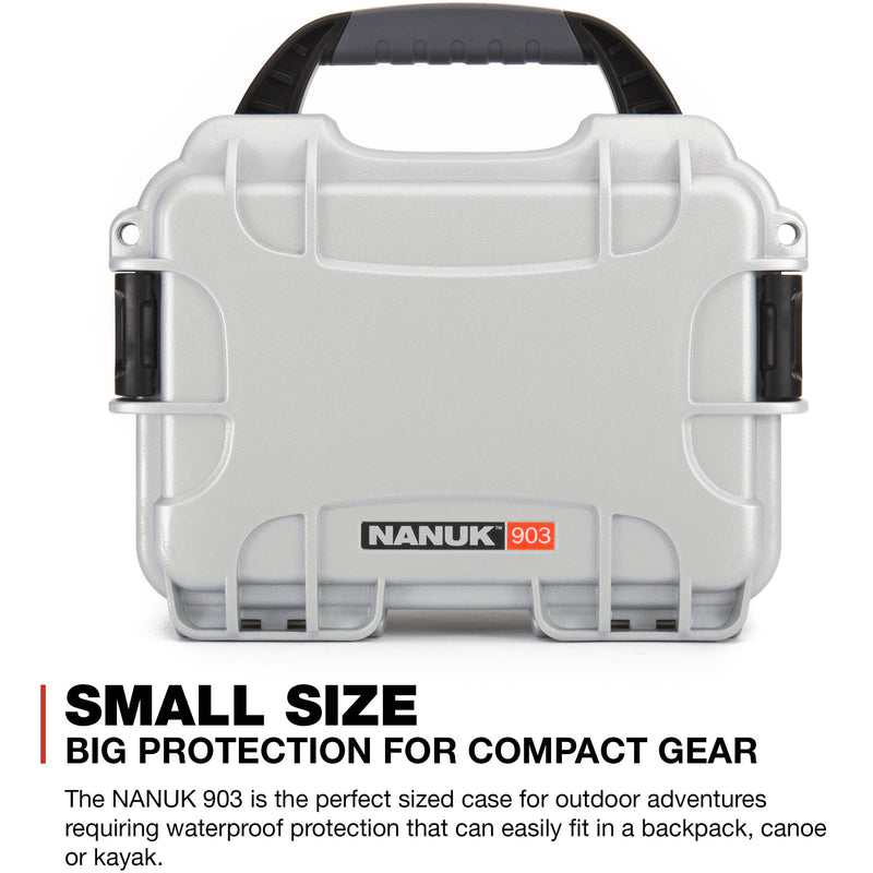 Nanuk 903 Case with Foam (Silver)