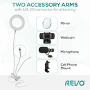 Revo VL-6 Vlog Bi-Color 6" LED Ring Light Kit with Dual Accessory Arms