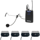 VocoPro SilentPA-IFB-4 One-Way Wireless IFB Communication System with Four Receivers (900 MHz)