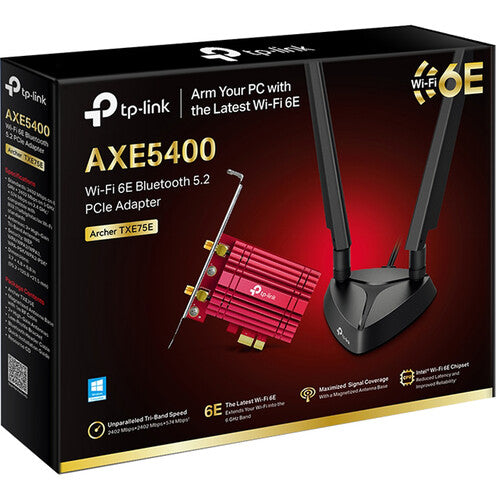 TP-Link Archer TXE75E AXE5400 Wireless Tri-Band Wi-Fi 6E & Bluetooth 5.3 PCIe Adapter