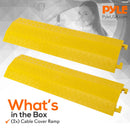 Pyle Pro Drop-Over Cable Protector Ramp (2-Pack,&nbsp;11 x 38.6")